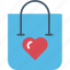 bag, buy, cart, ecommerce, heart, shop, shopping 