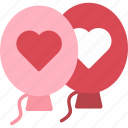 balloons, love, valentines, romantic, heart