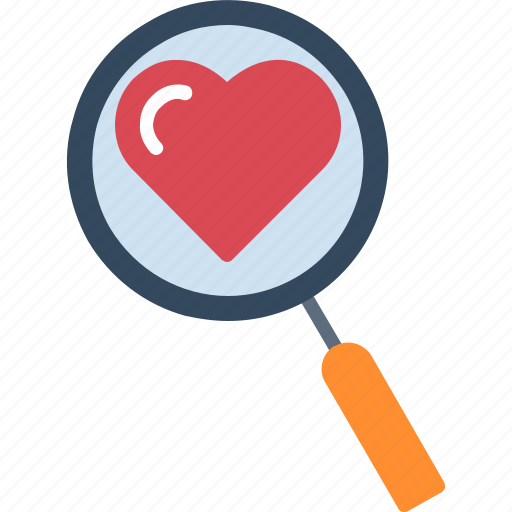 Glass, loupe, magnifying, love, search icon - Download on Iconfinder