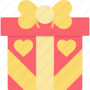 wedding, gift, box, heart, love, present