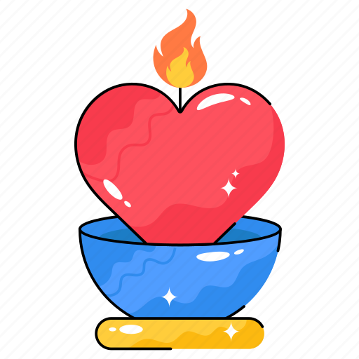 Candle, heart, holiday, love icon - Download on Iconfinder