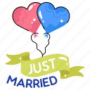 wedding, married, just, car