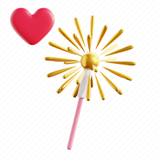 Firework, explosion, celebration, firecracker, decoration, wedding, love 3D illustration - Download on Iconfinder