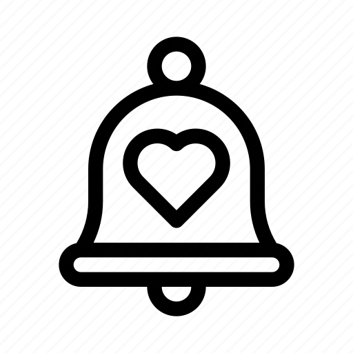 Bell, music, alarm, heart, love icon - Download on Iconfinder