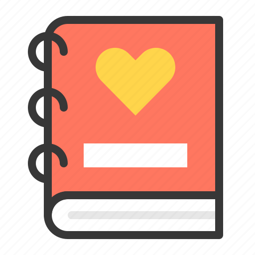Book, diary, love, wedding, valentines icon - Download on Iconfinder
