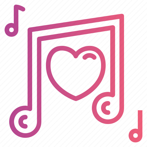 Hearts, love, music, musical, quaver, song icon - Download on Iconfinder