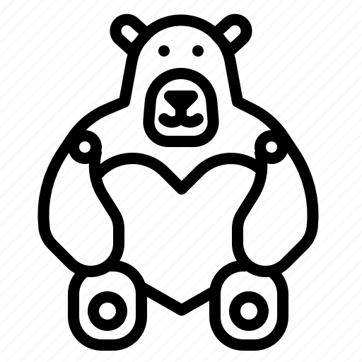 Bear, childhood, fluffy, heart, love, puppet, teddy icon - Download on Iconfinder
