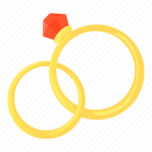 Bride, cartoon, ceremony, diamond, groom, ring, wedding rings icon - Download on Iconfinder