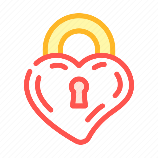 Lock, heart, form, wedding, accessory icon - Download on Iconfinder