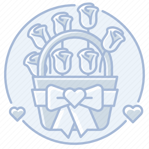 Basket, flower, girl, marriage, roses, wedding icon - Download on Iconfinder