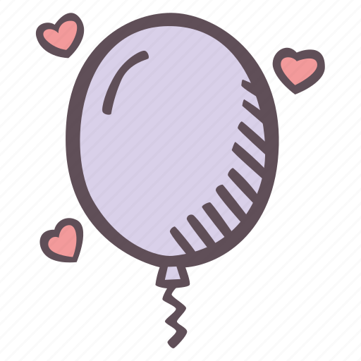 Balloon, surrounding, hearts, celebration, love icon - Download on Iconfinder