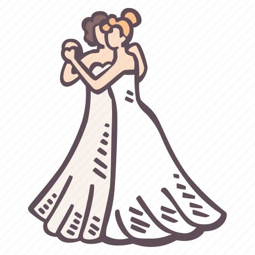 Bride, first, dance, wedding, marriage, lesbian wedding, lgbtq+ icon - Download on Iconfinder