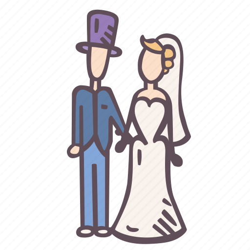 Bride, groom, wedding, couple, marriage icon - Download on Iconfinder