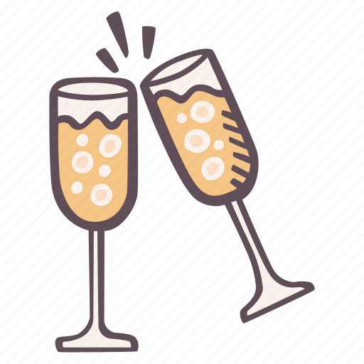 Celebratory, toasting, champagne, flutes icon - Download on Iconfinder