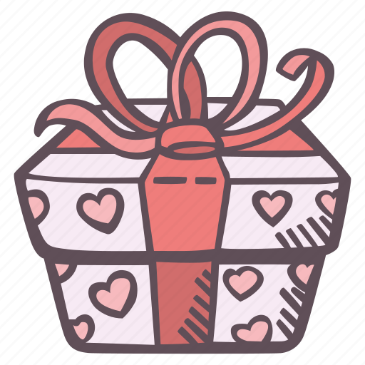 Gift, heart, pattern, box, bow icon - Download on Iconfinder