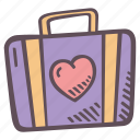 honeymoon, travel, suitcase