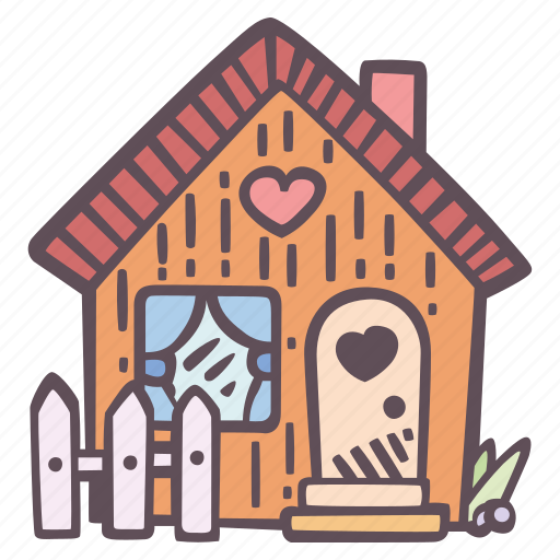 House, picket, fence, cottage, romantic icon - Download on Iconfinder
