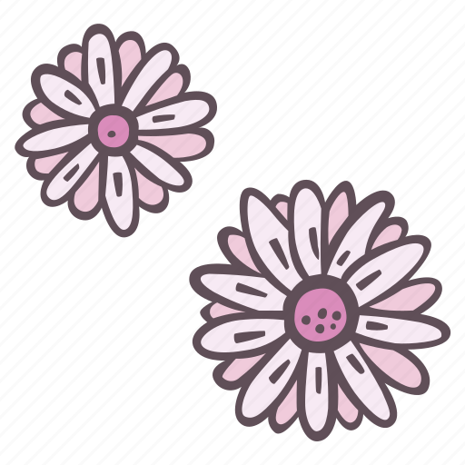 Pair, pink, chamomile, flower, decorations, ornaments icon - Download on Iconfinder