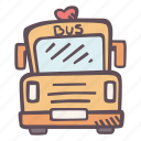 wedding, bus, heart, front, transportation, marriage