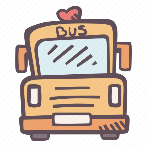 Wedding, bus, heart, front, transportation, marriage icon - Download on Iconfinder