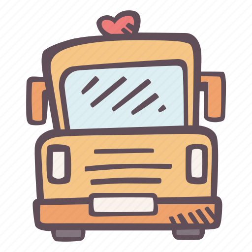 Wedding, bus, heart, front, no text icon - Download on Iconfinder