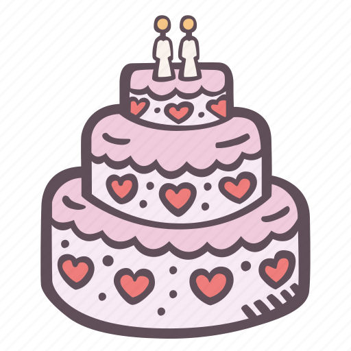 Wedding, cake, heart, decorations, brides, topper, lesbian wedding icon - Download on Iconfinder