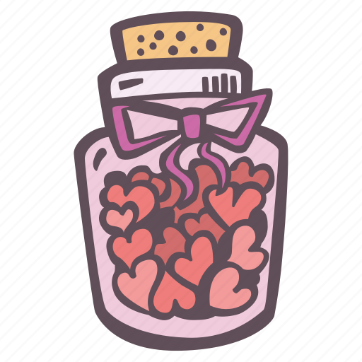 Wedding, favor, jar, heart, candies icon - Download on Iconfinder