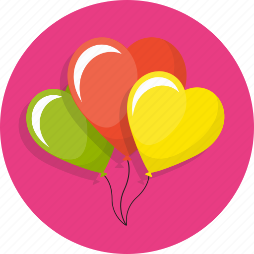 Balloons, birthday, cute, heart, love, wedding icon - Download on Iconfinder