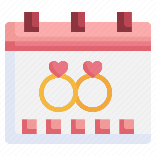 Calendar, wedding, marry, marriage, love, congratulate, heart icon - Download on Iconfinder