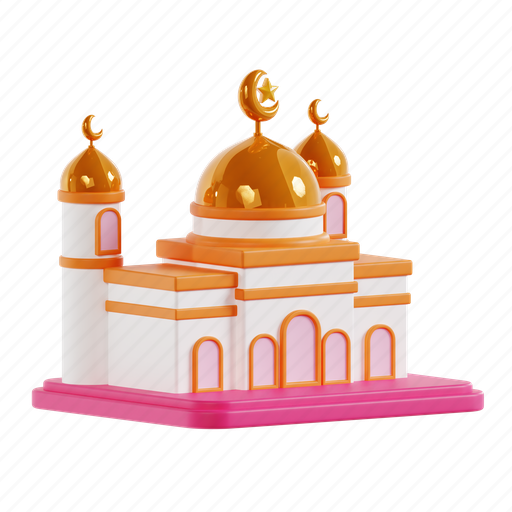 Mosque, muslim, religion, ramadan, arabic, arabian, mubarak 3D illustration - Download on Iconfinder