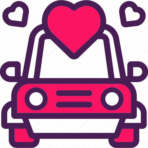 Car, engagement, heart, love, marriage, transportation, wedding icon - Download on Iconfinder