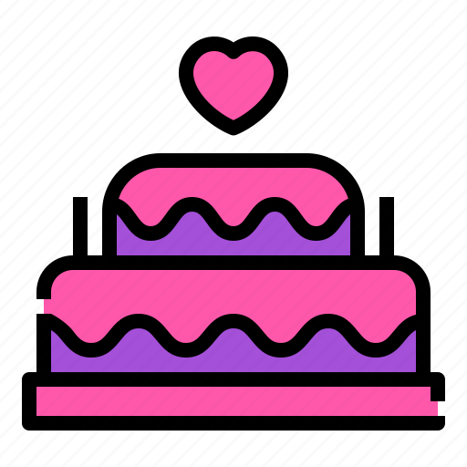 Bride, cake, love, marriage, sugary, valentine, wedding icon - Download on Iconfinder