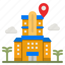 hotel, location, pin, maps, building