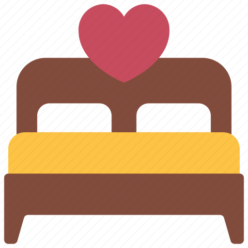 Honeymoon, bed, doublebed, bedroom, love icon - Download on Iconfinder