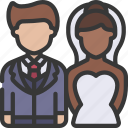 bride, and, groom, marriage, wedding, day, person