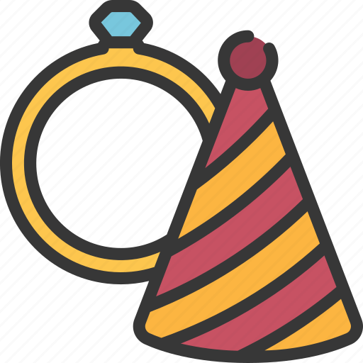 Engagement, party, engaged, celebration, hat icon - Download on Iconfinder