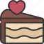 love, cake, slice, food, dessert 