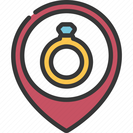 Ring, location, pin, marker, engagement icon - Download on Iconfinder
