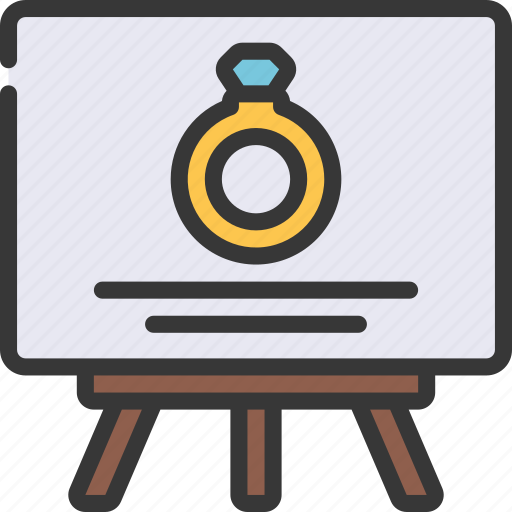 Wedding, sign, board, easel, ring icon - Download on Iconfinder