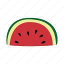 watermelon, fruit, wedge
