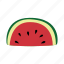watermelon, fruit, wedge 