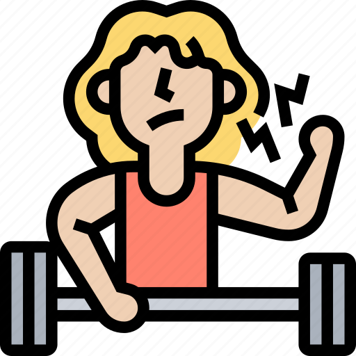 Injured, weightlifting, pain, accident, athlete icon - Download on Iconfinder