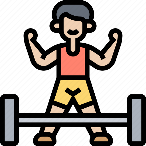 Weightlifter, male, bodybuilder, gym, strength icon - Download on Iconfinder