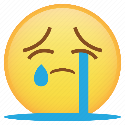 Cry, emoji, emoticon, sad, smiley, tears, weird icon - Download on Iconfinder
