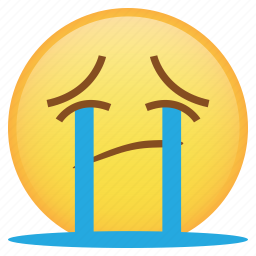 Cry, emoji, emoticon, smiley, tears, weird icon - Download on Iconfinder
