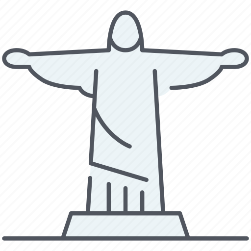 Cristo, redentor, brasil, historical, landmark, monument, rio de janeiro icon - Download on Iconfinder