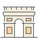 france, historical, landmark, monument, paris, triumphal arch