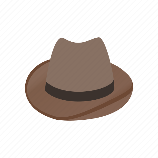 Brown, clothing, cowboy, hat, isometric, leather, west icon - Download on Iconfinder