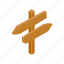 arrow, blank, direction, empty, isometric, plank, wood 
