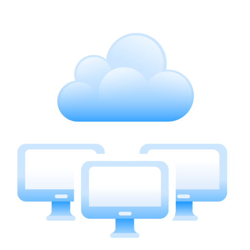 Cloud, hosting, monitors, shared icon - Free download